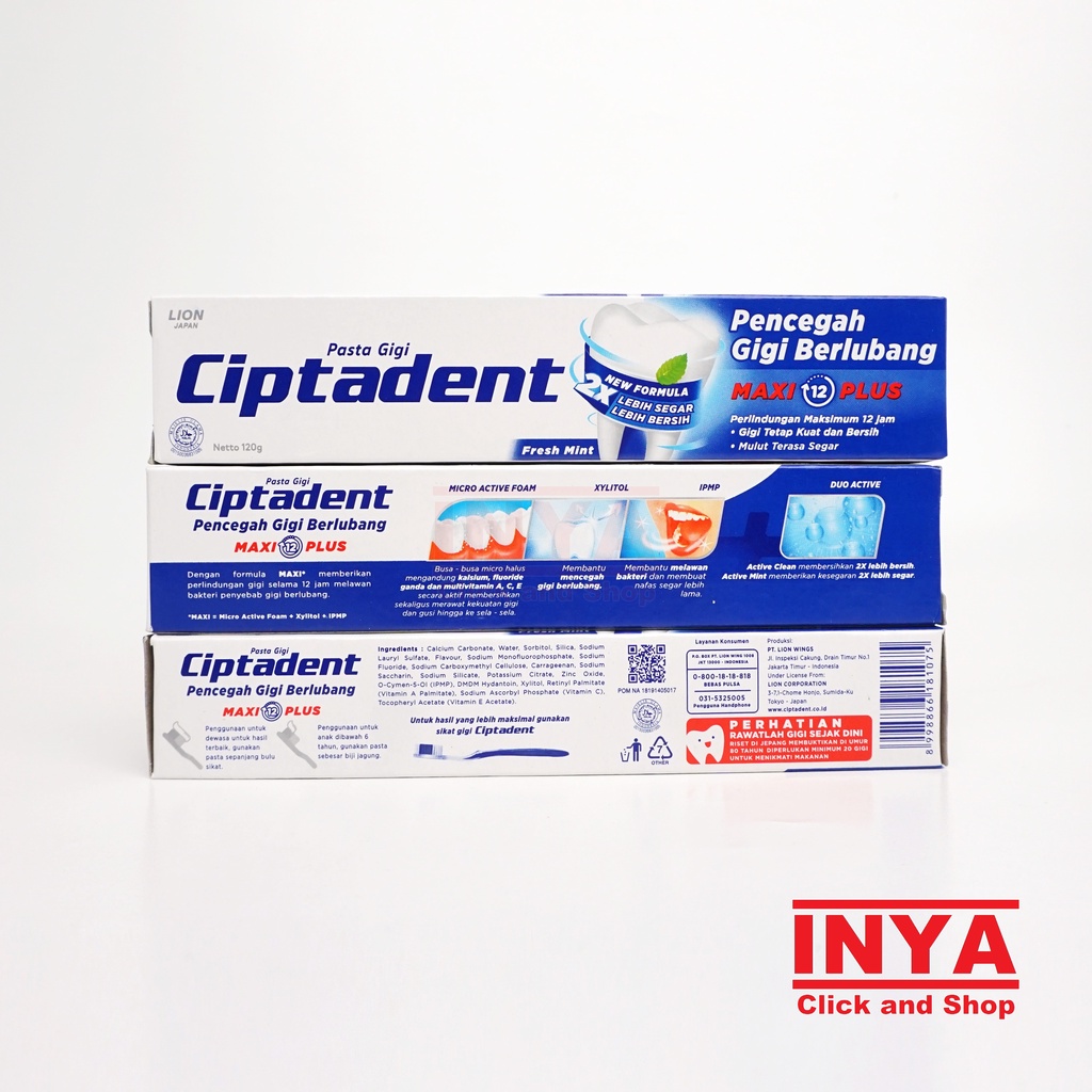 CIPTADENT FRESH MINT TOOTHPASTE 120gr - Pasta Gigi - Odol