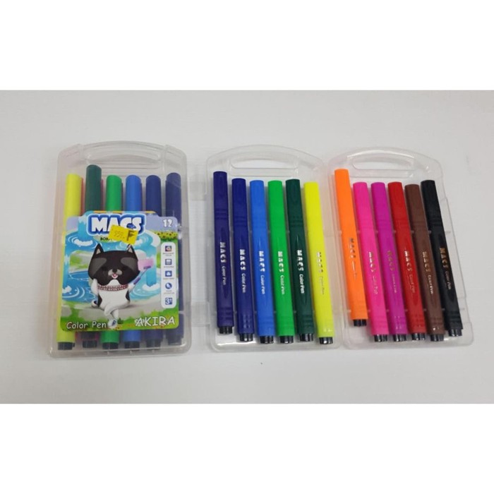 

COLOR PEN MACS 12 COLOUR AKIRA | PULPEN WARNA