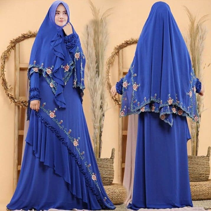 SMARTDN Best Item baju butik MIMMA SYARI JUMBO BENHUR CERUTY BORDIR gamis pesta mewah MT