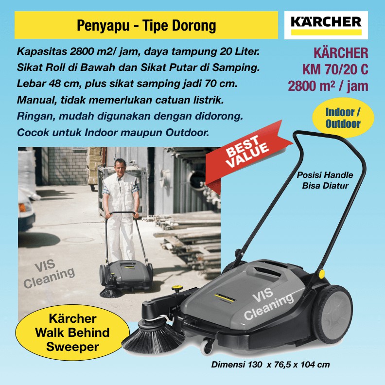 Sweeper Karcher KM 70/20 C (Penyapu Type Dorong)