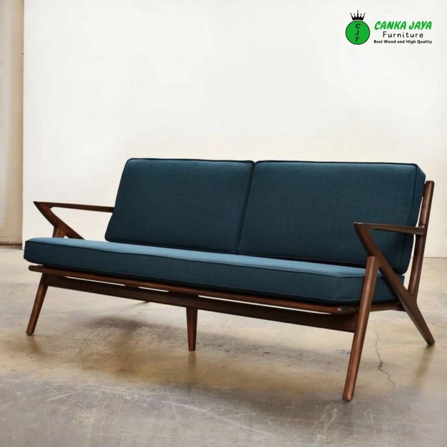 CANKA - Bench Kursi Bangku Panjang Minimalis Kayu Jati Sofa Busa