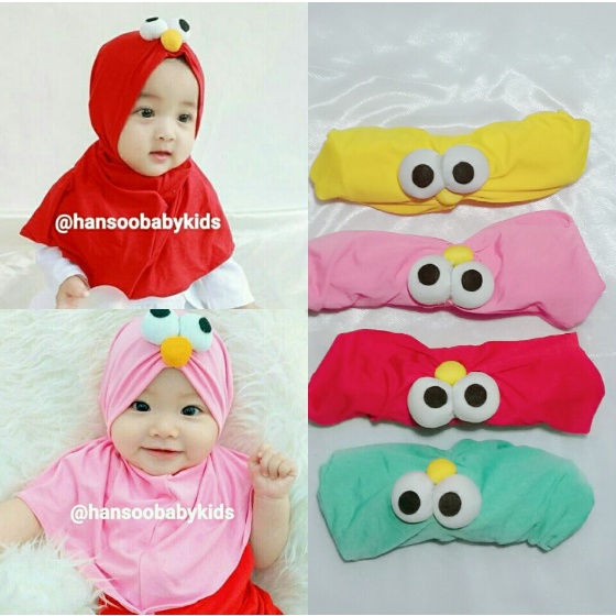 JILBAB ANAK LUCU UMUR 1-3 TAHUN / HIJAB INSTAN BAYI BABY IMUT
