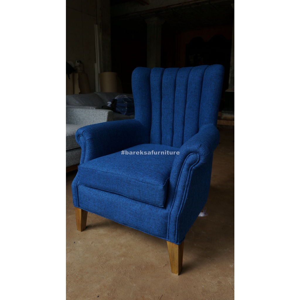 PROMO SOFA WING CHAIR CLASSIC WINGCHAIR SOFA SOFA WING CHAIR SOFA RETRO KURSI CAFE SOFA TERAS KURSI 