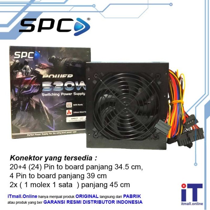 Power Supply PSU SPC 530w Power Supply Komputer PSU Power Supply 500w