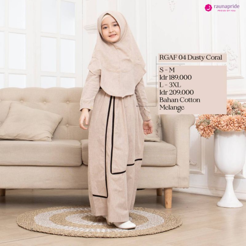 Sarimbit Couple RAUNA SR 04 Dusty Coral / RKF 04 - RGF 04 - RRF 04 - RGAF 04 - RKAF 04 Dusty Coral / Fashion Muslim