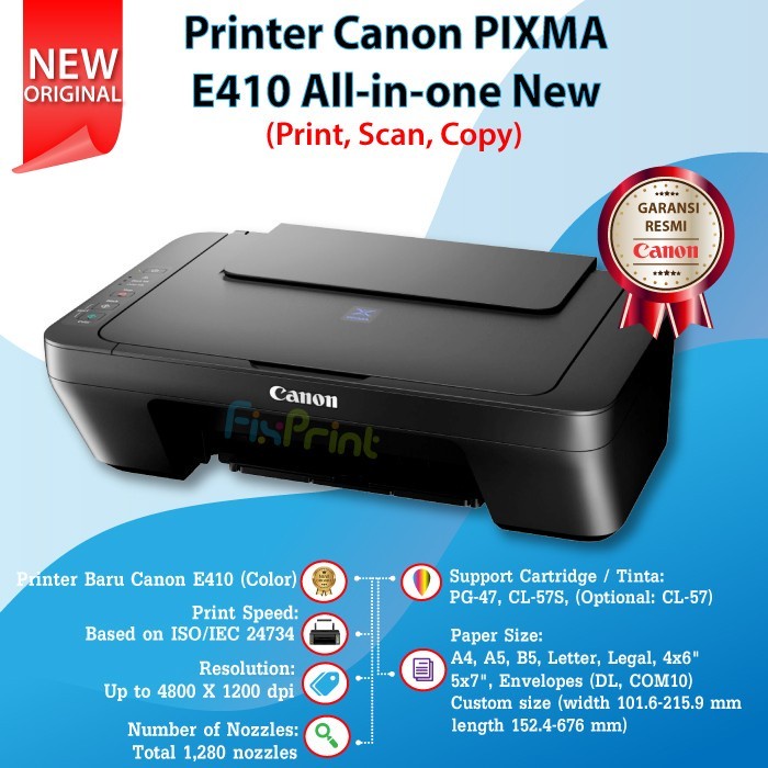 PRINTER CANON PIXMA MG2570S 745s 746s / MG 2570S Black MG2577s White 745 746 small / E410 PG47 CL57s All in One Multifungsi 3 in 1 Resmi