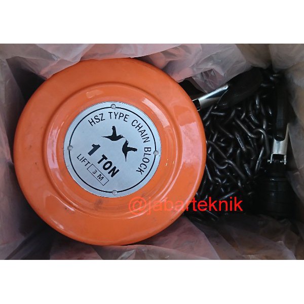 CHAIN BLOCK 1 TON 3 METER TAKEL KATROL KEREKAN 1 TON 3 METER