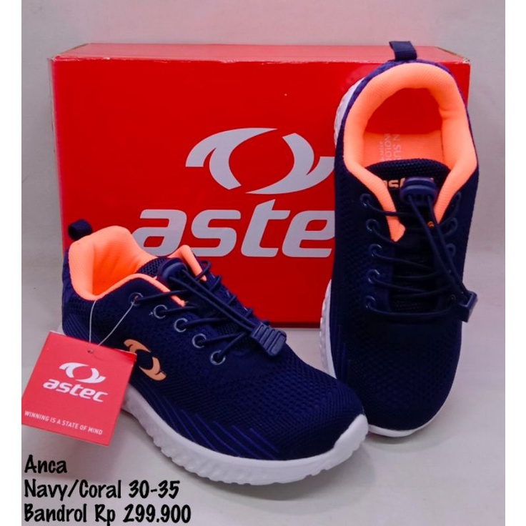 ASTEC SEPATU ANAK ORI ANCA NAVY/ORANGE