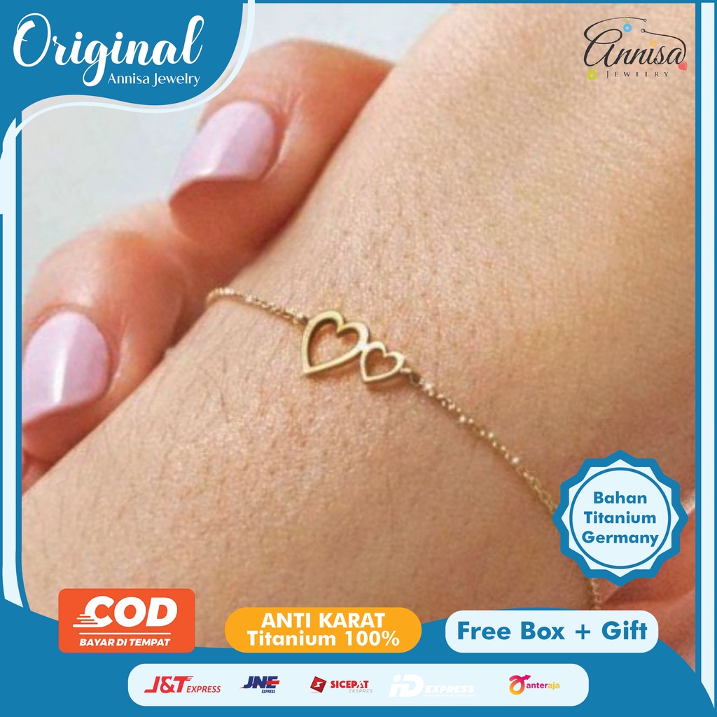 Gelang Love Gold Simple