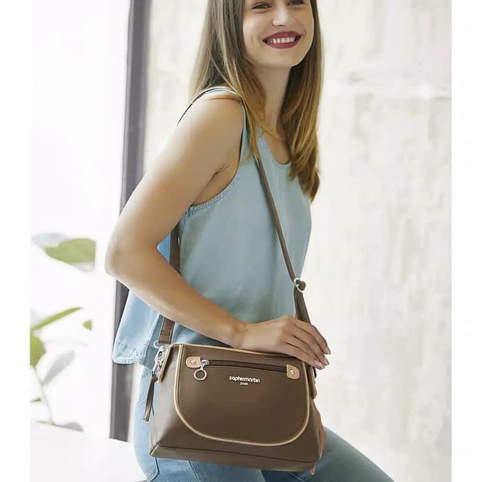 

New Arrival - Tas Sophie Martin Noelle Coklat Kulit Import Murah Ori