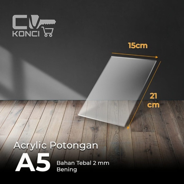 

Papan Lembaran Akrilik Bening Ukuran A5 tebal 2mm - Papan Acrylic Bening A5