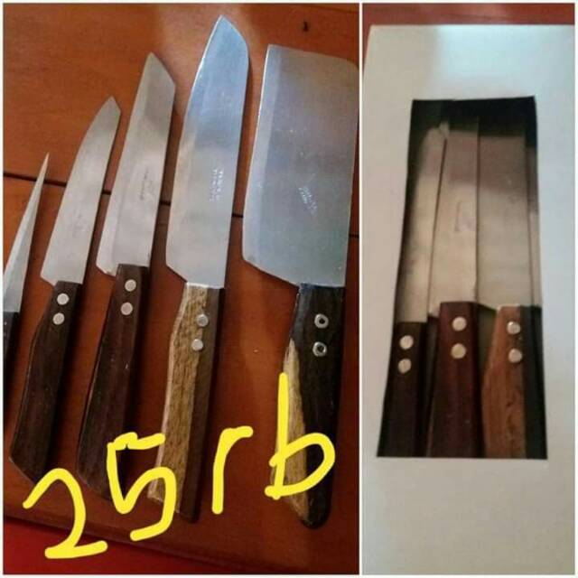 

Set Pisau stainles Kemas Dus 25rb Isi 5pisau