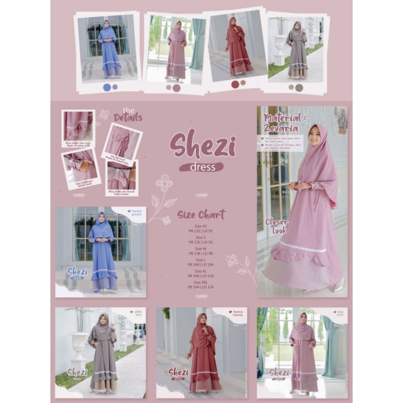 [GAMIS & KHIMAR] COUPLE SHEZA SHEZI ORIGINAL SILMEE Gamis Busui friendly