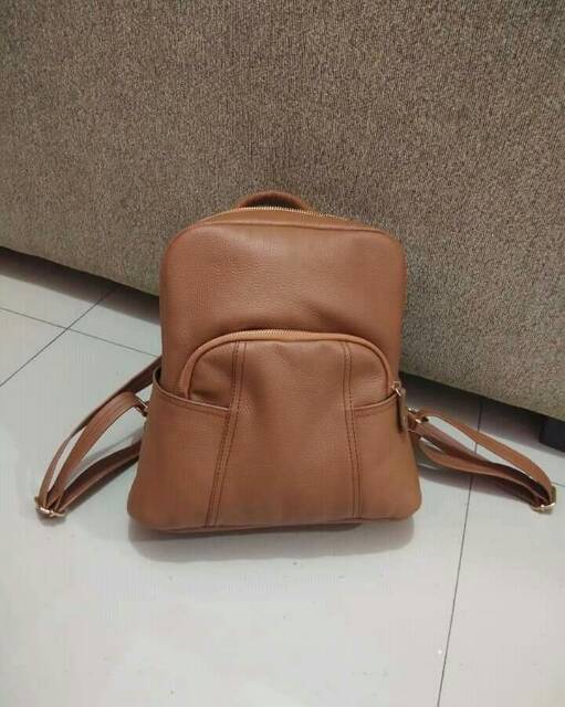 (Size M) ransel kulit tas gendong wanita asli kulit sapi G1.1