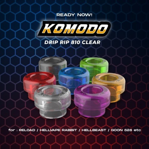 AUTHENTIC DRIPTIP 810 CLEAR BY KOMODO