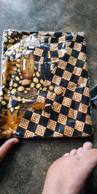 Couple Blus Ziggy Krikil Sogan Batik Sarimbit Seragam Kerja Atasan Casual