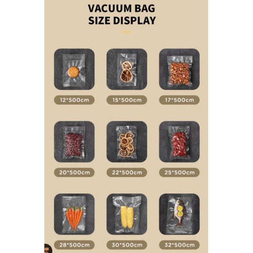 Plastik Vacuum Roll Embos Bertekstur 5Meter Vacum Makanan Baju 20 EMBOSS embos vacum ukuran 17 15 20 25 30 x 5 meterPLASTIK VACUUM / VACUM BAG EMBOSSED EMBOSS EMBOS / PLASTIK 12 x 5 28 x 5