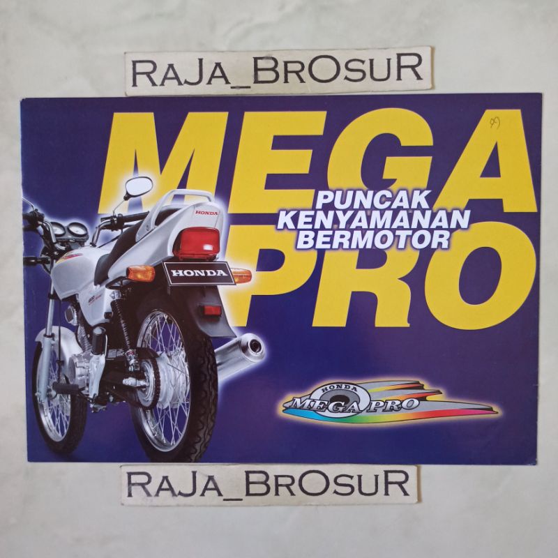 Poster brosur katalog leaflet jadul lawas Honda MegaPro Neotech 1999