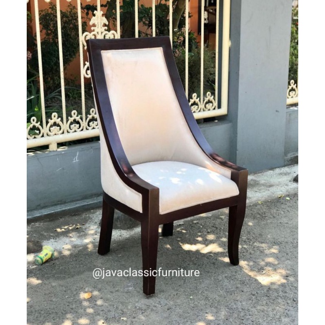 KURSI MAKAN JOK BUSA EMPUK KURSI CAFE SANTAI BAHAN KAYU JATI FURNITURE MEBEL MURAH JEPARA-1