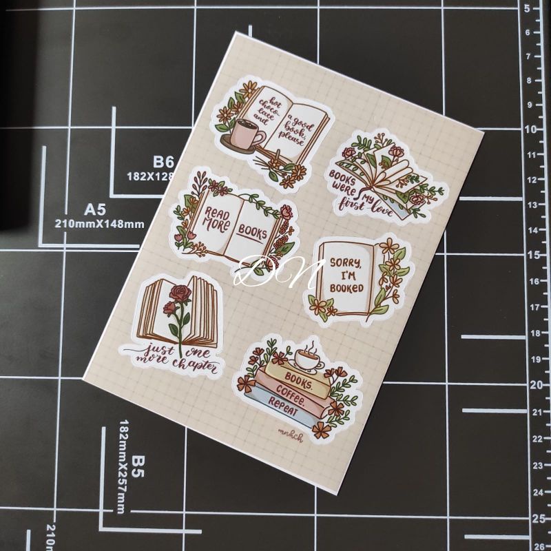 

Stiker kertas gambar buku 1lembar aesthetic jurnal stiker aksesoris cuntting