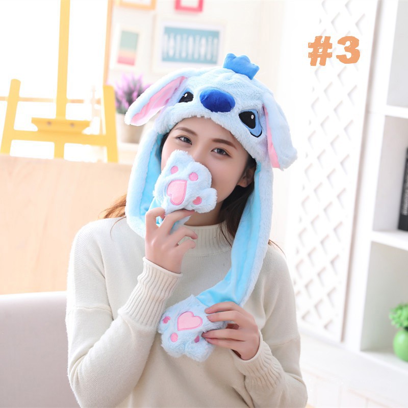 NO LED Cute Rabbit Ear Cap Hat Topi Kelinci Telinga Gerak Goyang Bunny