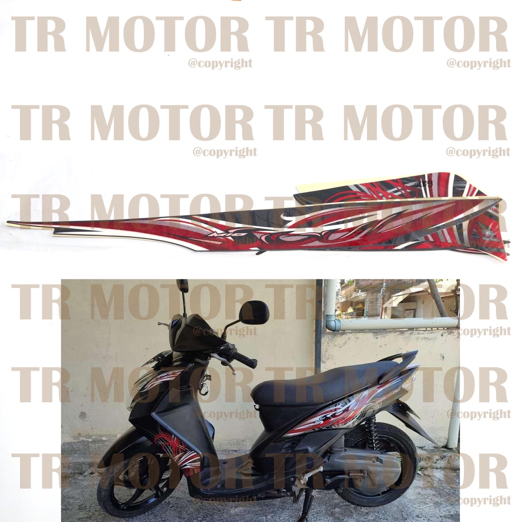 Stiker Motor Mio Soul 2009 Sticker Striping Lis Full Set Motor