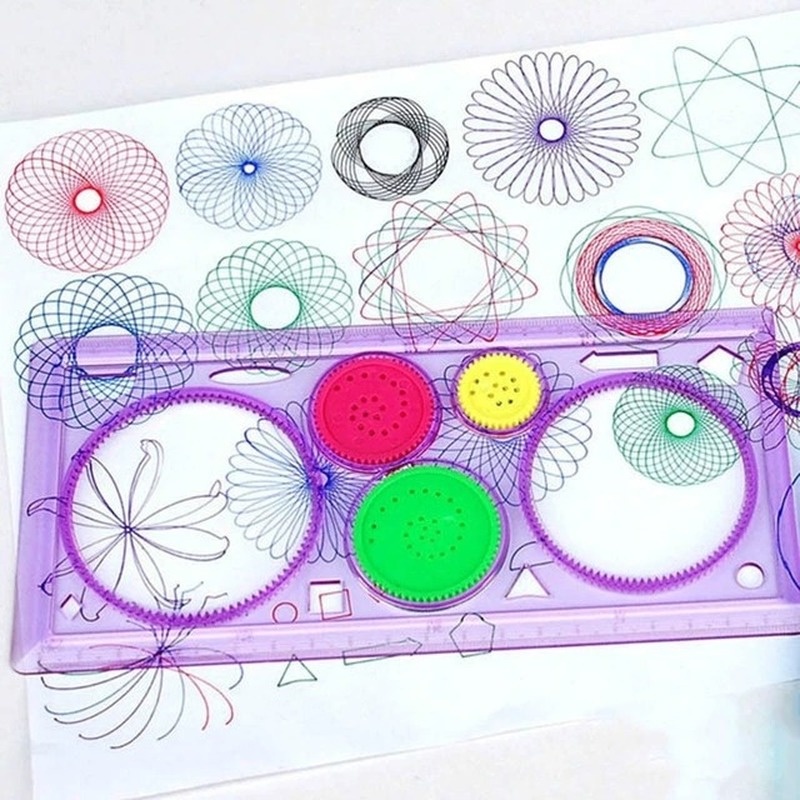 Penggaris Spirograph Multifungsi Untuk Menggambar