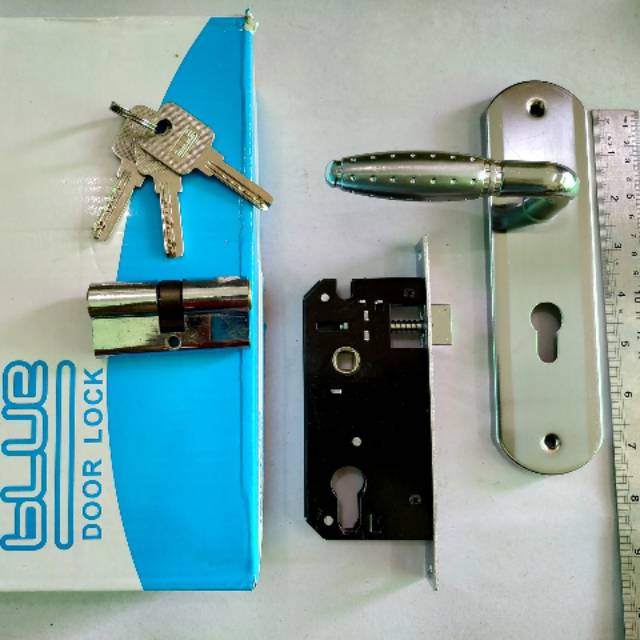 Kunci Pintu Set Medium Blue / Tarikan Pintu Set Medium Door Lock