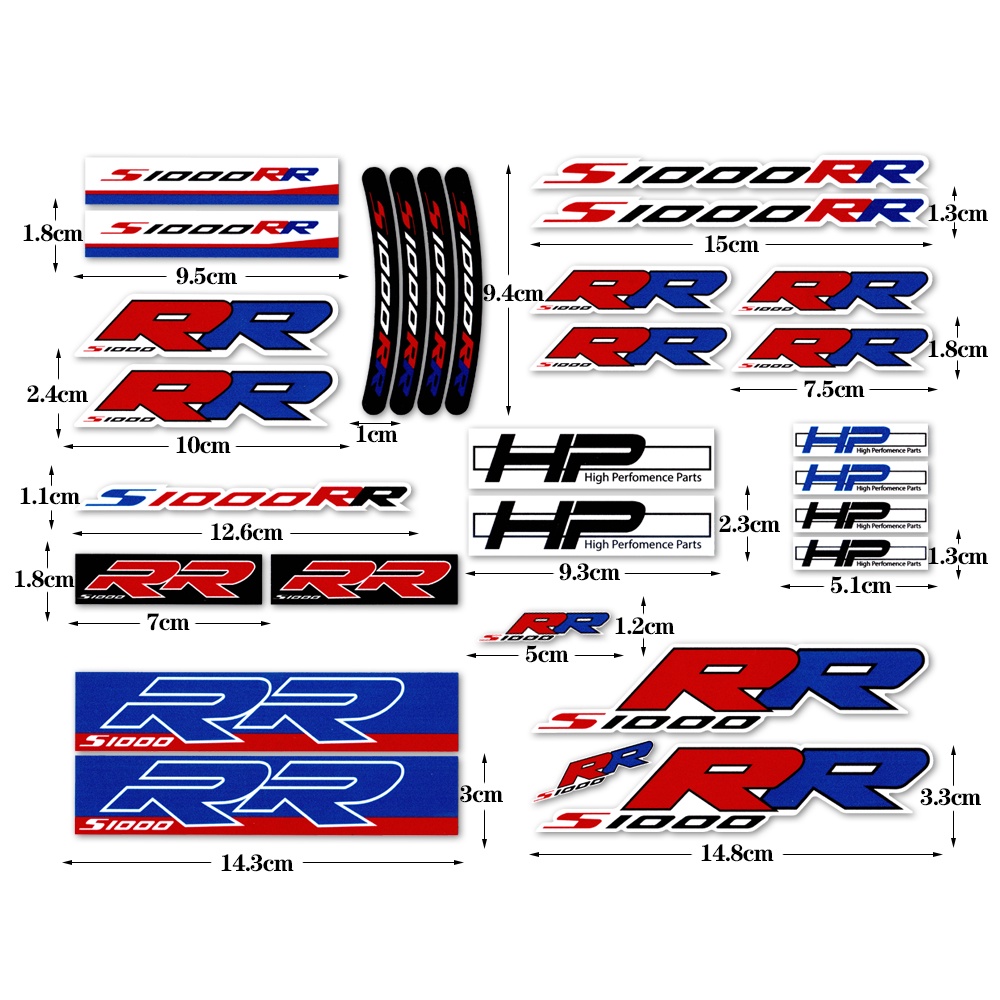 BMW S1000RR Motocross Stiker Reflektif Kepribadian Sepeda Motor Tahan Air Aksesoris Stiker