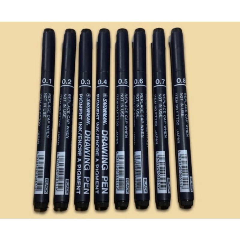 

SNOWMAN DRAWING PEN 0.4 HITAM / SNOWMAN DRAWING PEN 0,4 MURAH