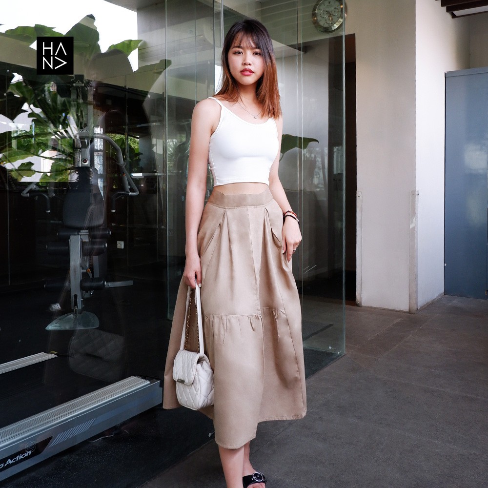 HanaFashion JKT - Casual Midi Skirt Rok Kerja - SK035