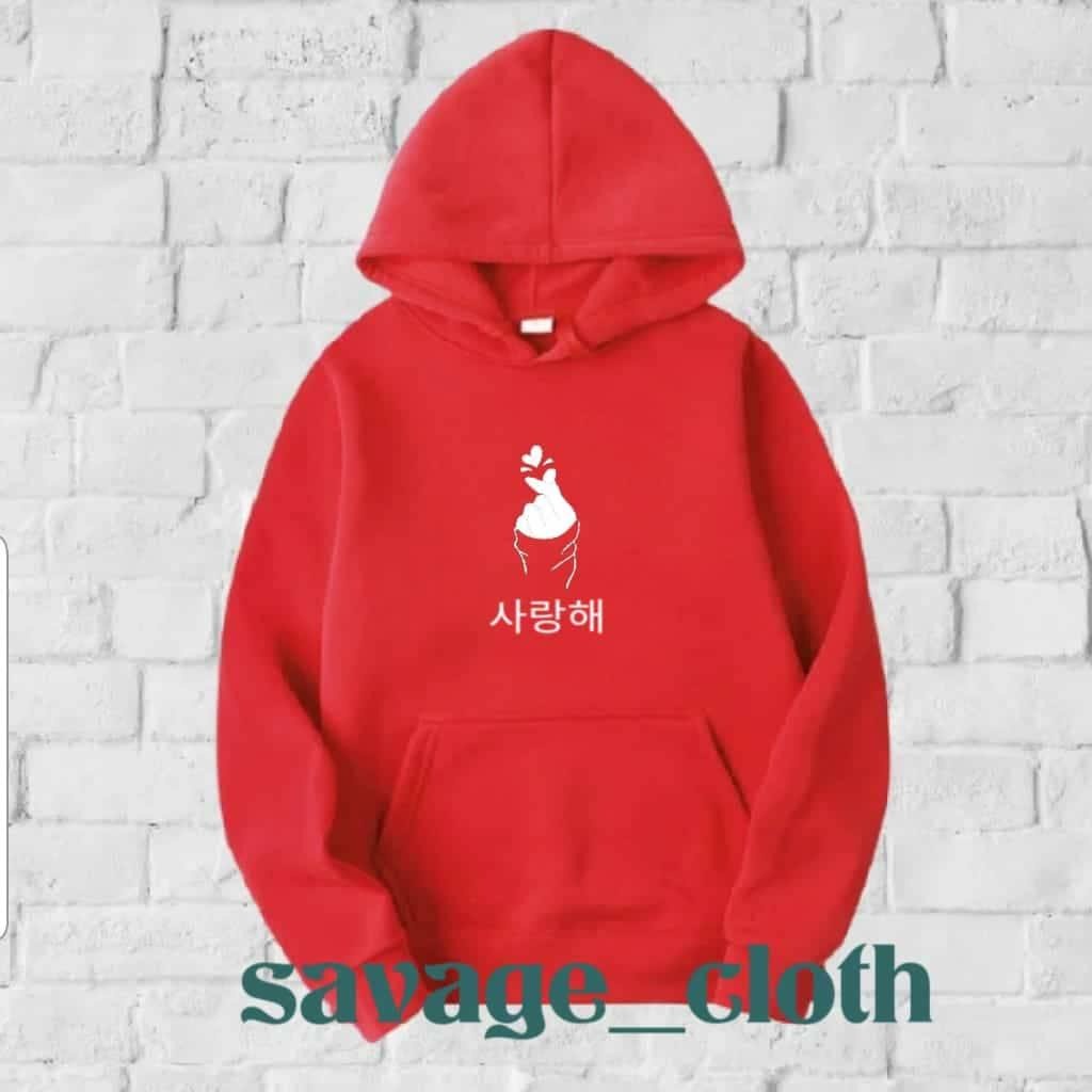 Hodie Wanita / Hodie Pria /Hoodie Pria Wanita / Hoodie Wanita Saranghae