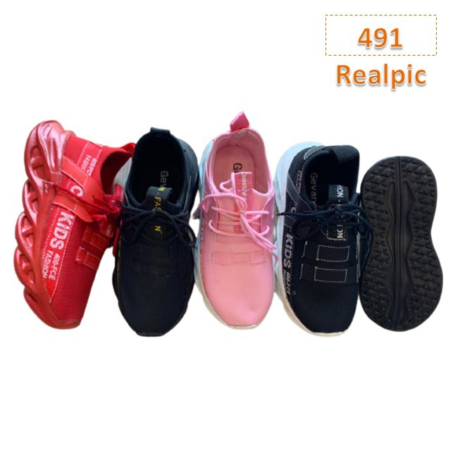 Sepatu 26-35 running Sports for kids boys and girls AS153 Sepatu Anak Sekolah Sneakers Air Motion Fashion Korea Cewek Cowok (491)