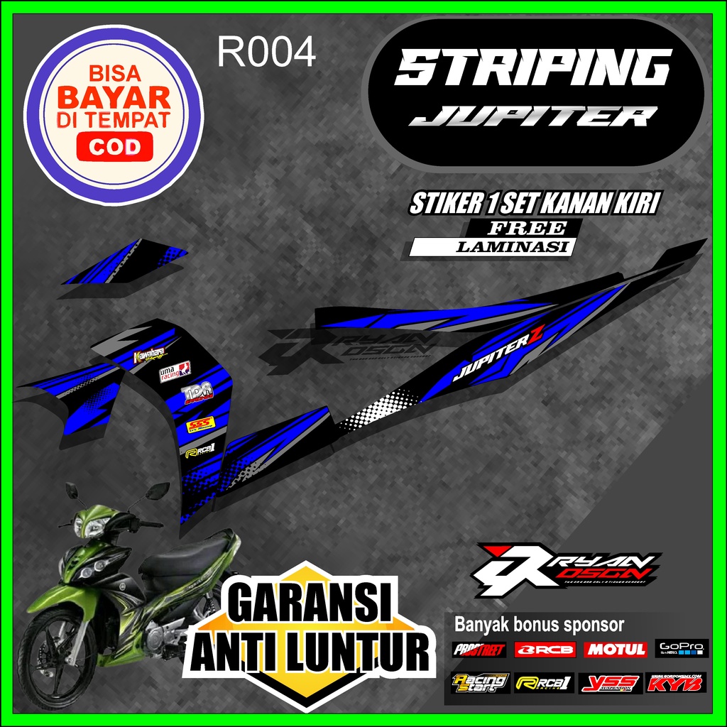 Sticker Striping JUPITER Z ROBOT - Striping Variasi Motor JUPITER Z ROBOT Motif Racing