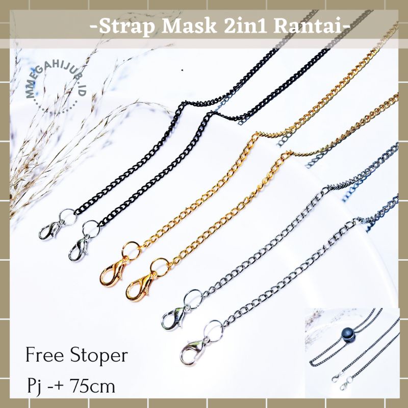 STRAP MASKER RANTAI / KALUNG MASKER / RANTAI MASKER / TALI MASKER / STRAP MASKER / STRAP MASKER 2IN1