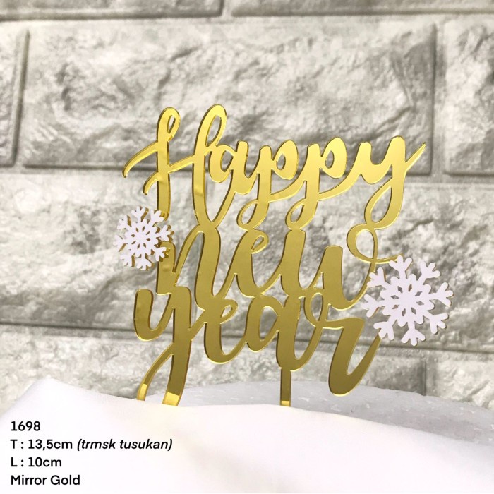 

HAPPY NEW YEAR TOPPER - CAKE TOPER TAHUN BARU DEKORASI KUE