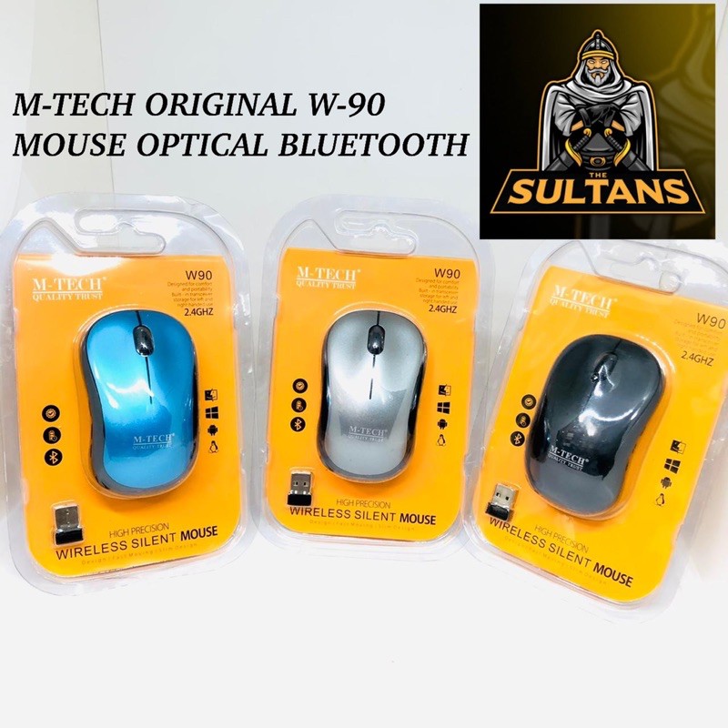 PROMO M-TECH ORIGINAL W-90 MOUSE OPTICAL BLUETOOTH SILENT MOUSE