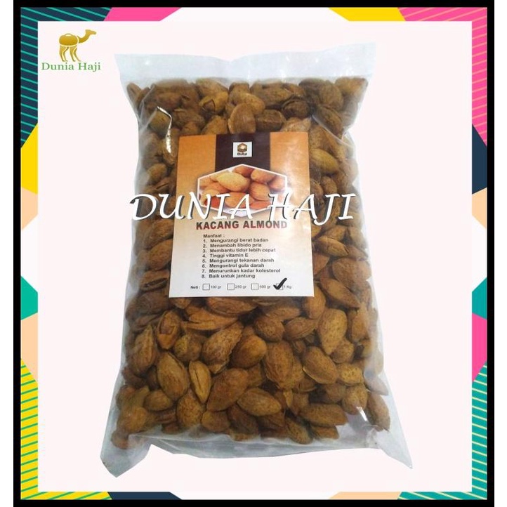 

DISKON TERBATAS !!! KACANG ALMOND ROASTED ( KACANG PANGGANG ) IN SHELL USA /KG MURAH TERLARIS