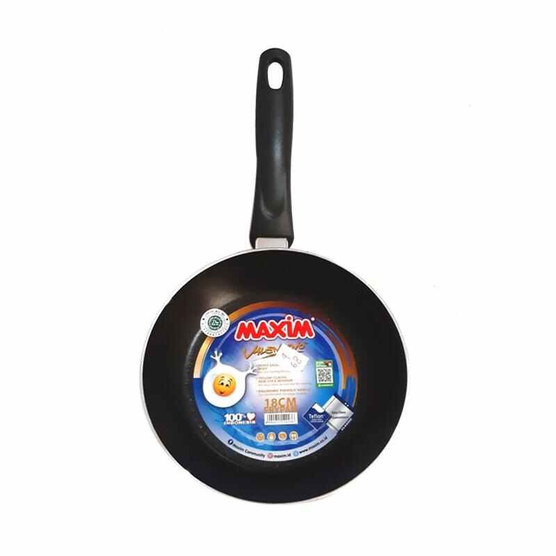 MAXIM VALENTINO 18 CM FRYPAN (NVAL-FP-18-P-TS-W ) Wajan Penggorengan