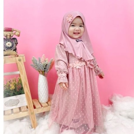 Gamis Rayyana / Gamis Brokat anak