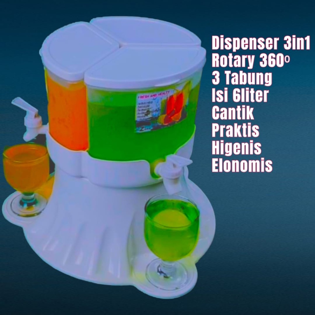 Samiaku-dispenser air minuman segar 3 tabung 6liter