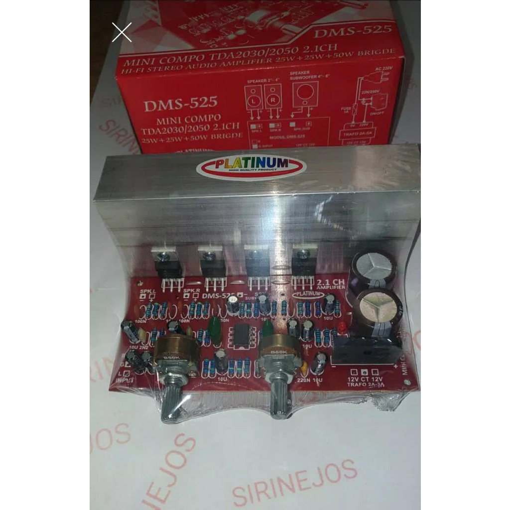 Mini amply 3 way 2.1 tda 2050 DMS 525