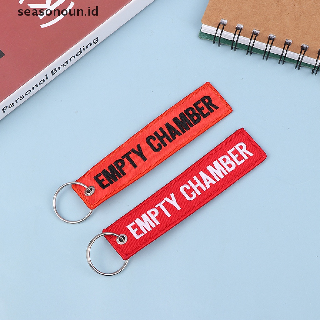 【seasonoun】 Empty Chamber Keychain Luggage Tag Embroidery Keychain .