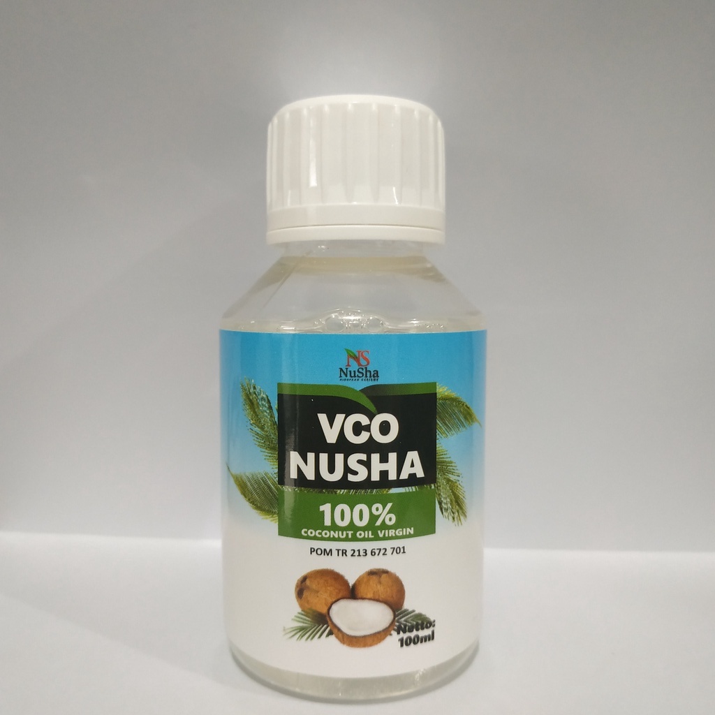 VCO NUSHA KUALITAS GRADE A BPOM Minyak Kelapa Murni Cair 100% Virgin Coconut Oil 100ml