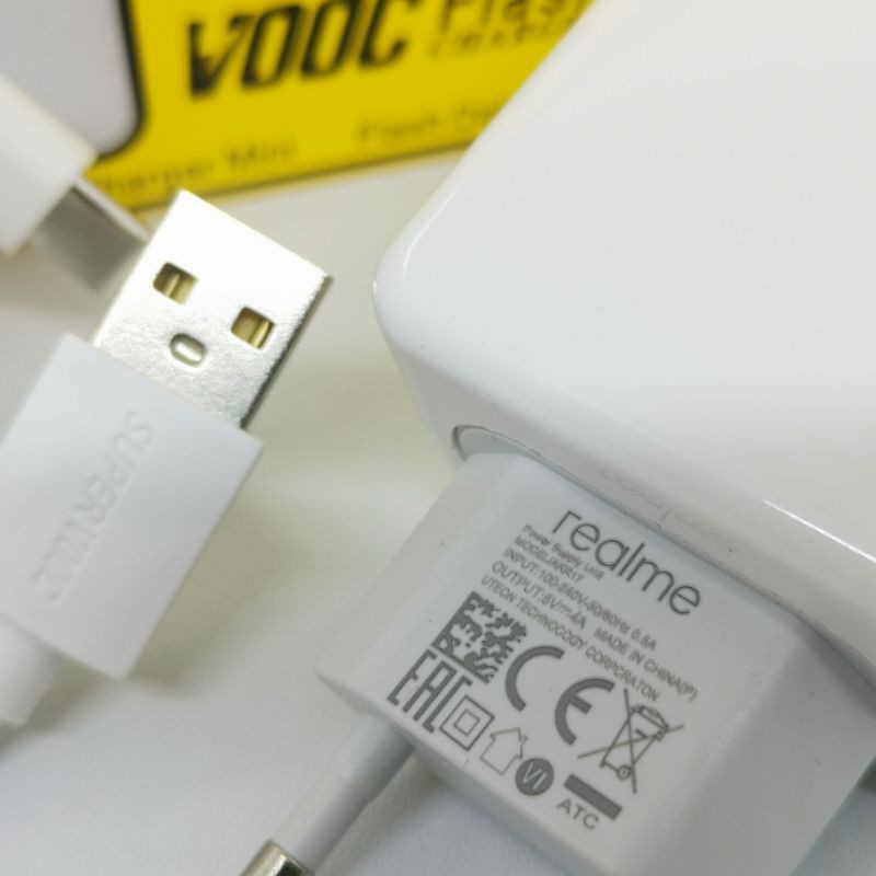 Charger REALME VOOC KABEL FLASH SUPER 4A Micro dan type C