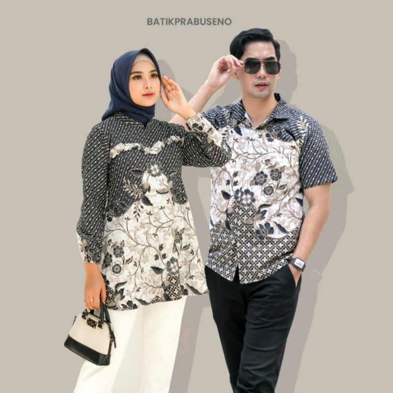Batik Prabuseno couple pasangan cowok cewek seragam baju kondangan pernikahan tunangan wisuda kantor