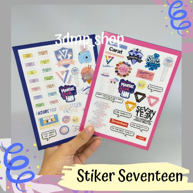 Stiker Seventeen Kpop aesthetic