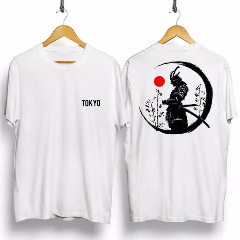 Kaos Samurai Jepang Tokyo Ronin Lengan Pendek Unisex M-L-XL