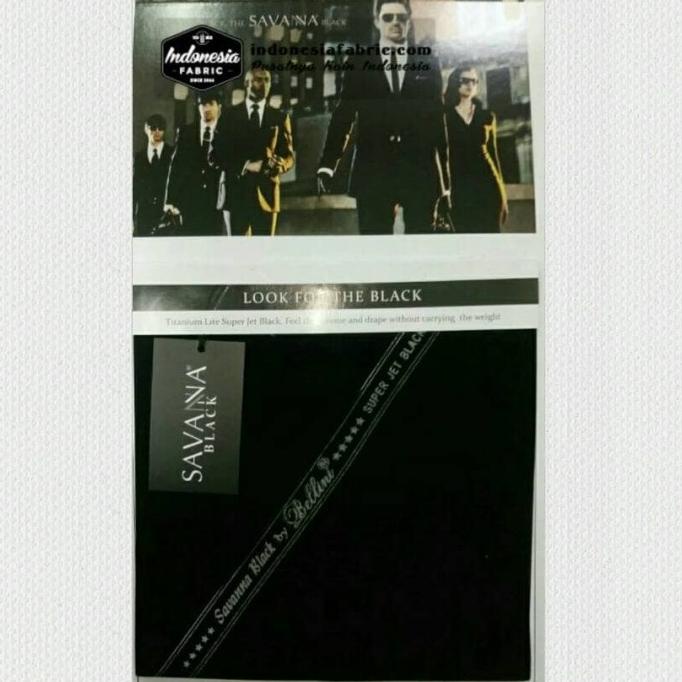 Kain Savanna Black Savana Titanium Jet Black Bellini bahan Celana Jas