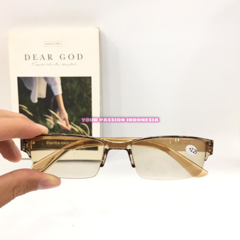 AA612 Kacamata Baca Warna Coklat Plus +1.00 sd +3.00 Unisex